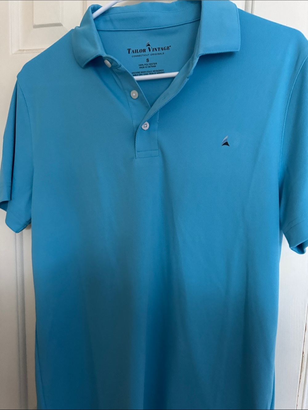 Tailor Vintage Men's Bright Turquoise Polo Shirt